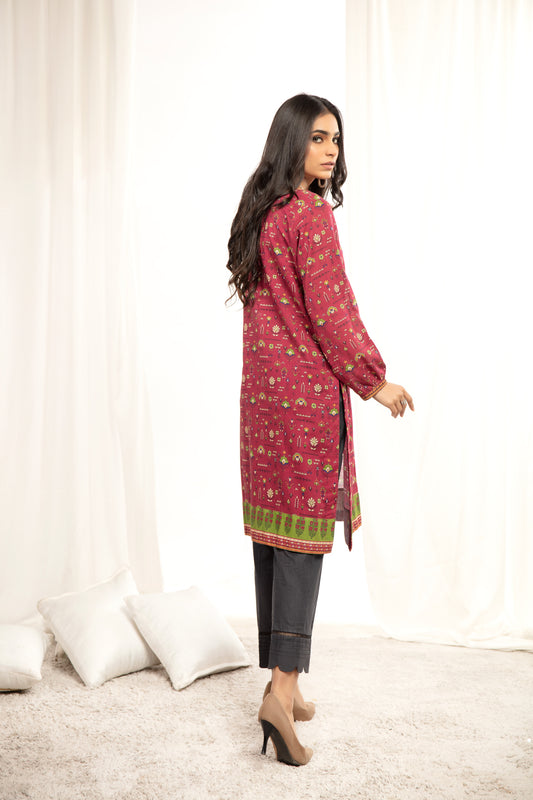 PLAIN KHADDAR - Maroon (ZA-WSC-11)